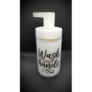 Zeeppompje glas 'Wash your hands'