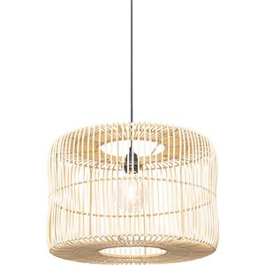 QAZQA maud - Oosterse Hanglamp - 1 lichts - Ø 45 cm - Naturel - Woonkamer | Slaapkamer | Keuken