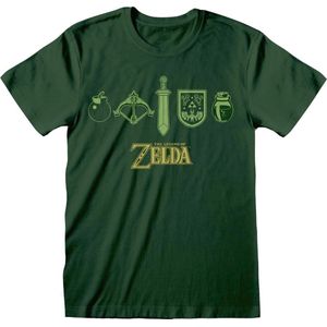 Nintendo The Legend Of Zelda - Icons Heren Tshirt - 2XL - Groen