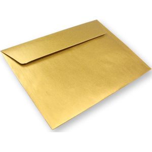Gekleurde papieren envelop - Goud - 155 x 155 - 100 stuks