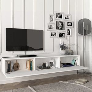 Tv-meubel Vihti zwevend 180x31x29,5 cm wit