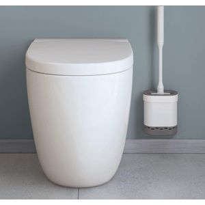 Cleany WC-borstel plat, flexibel, wit, 47 x 12,8 x 7,4 cm
