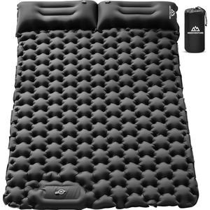 NEEDVENTURE® Slaapmat Zelfopblazend - Slaapmatje - Camping Matras - Camping Bedje - Opvouwbaar Logeer Matras - Luchtbed - 2 Persoons