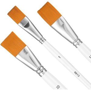 3-delige penselenset nylon acrylverfborstels kleine kunstenaar penseel-borstelharen borstels met houten handvat voor aquarel olie gouache - penselen voor gezicht en bodypainting