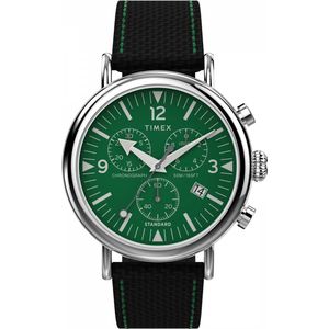 Timex Standard Chrono TW2V43900 Horloge - Textiel - Zwart - Ø 41 mm