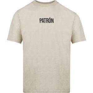 Patrón Wear - T-shirt - Oversized Brand T-shirt Beige/Black - Maat M