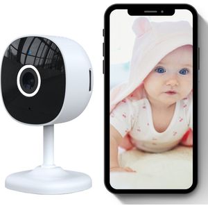 Apeiron Babyfoon - 2K Video Kwaliteit - Werkt Met App - Met Spraak & Terugspreek Functie - Babyfoon Met Camera - Baby Monitor - Baby Camera - Bewegingsdetector - Met Nightvision - 24/7 Opname - Tuya App