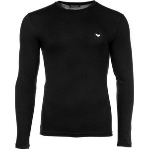 Emporio Armani O-hals longsleeve shirt basic zwart - L