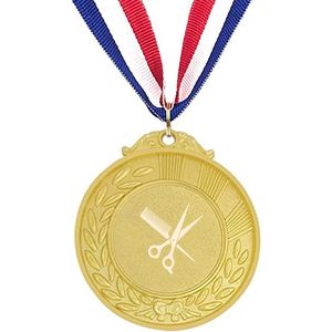 Akyol - kapper medaille goudkleuring - Kapper - de beste kapper - kapper - schaar - zilver - kappersset - acccessoires - cadeau - gift