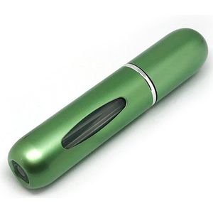 New Age Devi - 3x 5ml Mini Parfum Fles met Metalen Sproeier - Hervulbaar en Aluminium - Reisformaat - Groen