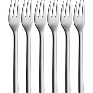 Set van 6 van 16 cm, Roestvrijstaal Gepolijst, Vaatwasmachinebestendige Kuchengabels