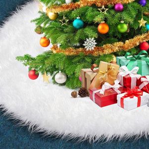 Rond Kerstboomkleed - 122 cm Groot Kerstboom Tapijt - Witte Kerstboom Rok - Sneeuwtapijt Voor Kerst - Nieuwjaar - Feestdecoratie - Perfecte Kerstversiering