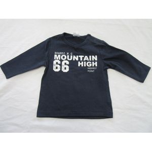 dirkje , jongens , t-shirt lange mouw , marine , mountain high , 6 maand - 68