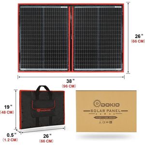 Compleet 100W Opvouwbare Zonnepaneel set - Monokristallijn Zonnepaneel - 18V - Daglichtpaneel - Zonnepaneel camper - Met Omvormer