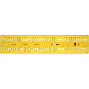 Aristo lettersjabloon - 5mm - H-profiel - schriftvorm B recht - AR-5301/5