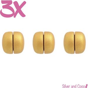 SilverAndCoco® - Hijab Magneten | Magneet voor Hoofddoek - Mat Goud (3 stuks) + opberg tasje