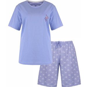 Tenderness Dames Shortama - Pyjama Set - Korte Mouwen - Lavendel Lila - Maat L