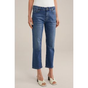 WE Fashion Dames mid rise straight fit jeans met comfortstretch