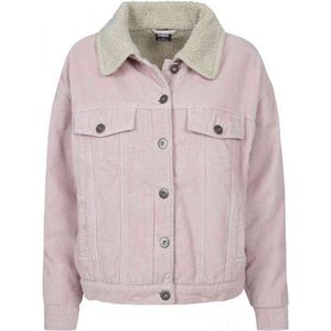 Urban Classics Jacket -S- Oversize Sherpa Corduroy Roze/Beige