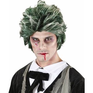 Pruik Zombie Man Groen | One Size