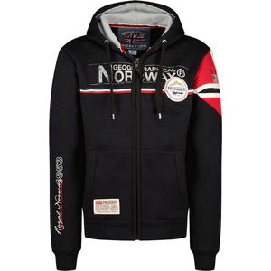 Faponie Vest Met Capuchon En Rits Zwart Geographical Norway - XXL