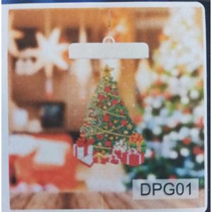 Diamond pianting hangende kerstlamp - raamdecoratie kerst