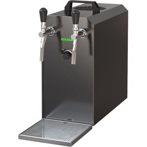 Biertap - STREAM 50K - Afgiftesysteem bier met luchtpomp - Doorstroomkoeler - 2-lijns droge koeler, tot 55 liter / uur - BLACK EDITION