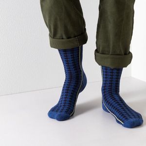 Duurzame sokken Vodde Pied de Poule 2-pack Navy / 39-42