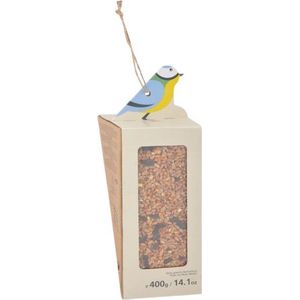 Esschert Design Voedersilo Vogel 8,1 X 8,2 X 23,7 Cm Karton Blauw