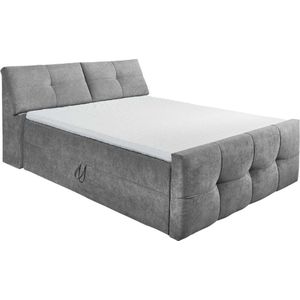 Boxspring Fitzroy 160x200cm met opbergruimte - donkergrijs