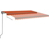 vidaXL-Luifel-handmatig-uittrekbaar-met-LED-5x3,5-m-oranje-en-bruin