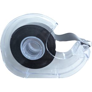 Magnetische tape op rol -zwart - 19 mm - Zelfklevende plakband magneetstrip magneet band - In bewaardoos