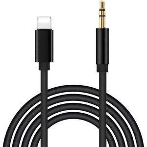 Aux kabel iPhone voor auto - Lightning naar jack kabel – Aux Kabel – Geschikt voor iPhone – 3.5 mm – 1.5 Meter – Zwart