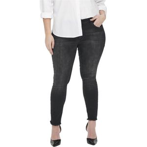 Only Carmakoma Jeans Carwilly Reg Ank Skinny Jeans Black Noos 15174949 Black Dames Maat - W46 X L34