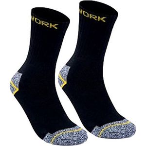Q-Tex - Thermosokken - Werksokken - 62% katoen - Maat: 39-42 - Set van 8 paar sokken - Past altijd - Heerlijk warm - Ventileert uitstekend