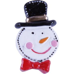 decoratie figuurtjes Sneeuwpop cadeau stickers 10 stuks