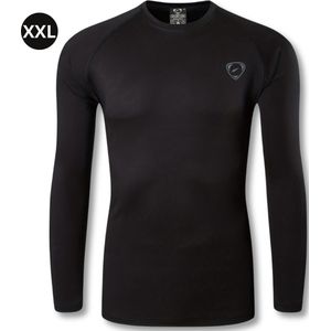 Livano Rash Guard - Surf Shirt - Zwemkleding - UV Beschermende Kleding - Voor Zwemmen - Surfen - Duiken - Zwart - Maat L