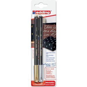 Fineliner edding 1200 f zilver en goud | Blister a 2 stuk | 10 stuks