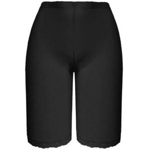 Dames Lange Boxershorts - High Waist - Met Kant - Zwart - Maat L (701)