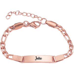 Baby/Kinder Armbandje Met Naam | Rosegoud | RVS | Julie
