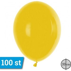 Latex ballonnen 33cm 100 stuks Donker Geel Pastel GT110/52