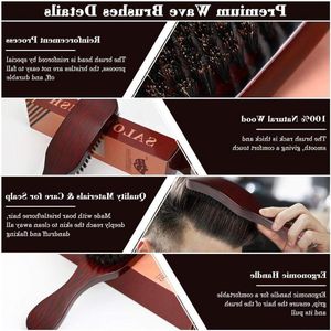 Wave Brush voor Mannen Vrouwen Grote Gebogen Beuken Kam Bruin Haar Styling Kam Borstel
