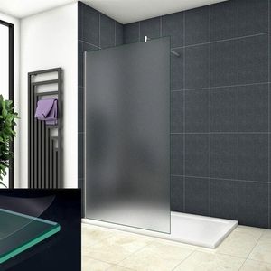 70x200cm Douchescheidingswand douchescherm douchecabine douchewand, 10 mm matglas met beschermende glasfolie