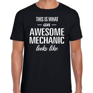 Awesome Mechanic / geweldige monteur cadeau t-shirt zwart - heren -  automonteur kado / verjaardag / beroep shirt S