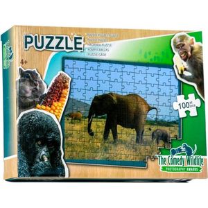 Puzzel Comedy Wildlife Poepende Olifant 100 stukjes