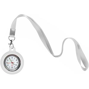 Fako® - Verpleegstershorloge Met Keycord - Zusterhorloge - Ketting - 90cm - Wit