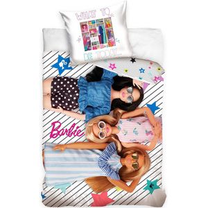 Barbie Dekbedovertrek Girls - Eenpersoons - 140 x 200 cm - Katoen
