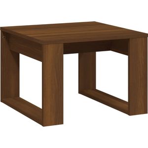 vidaXL - Bijzettafel - 50x50x35 - cm - bewerkt - hout - bruin - eikenkleur