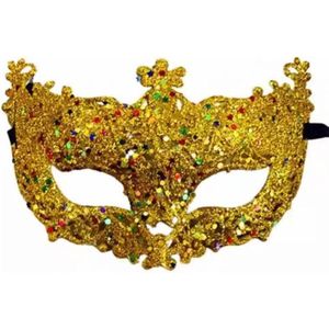 Heble® - Kant Masker Goud - Carnaval, Halloween, Spin, Venetie, Gala, Festival Maskers - Voor Bal, Klassenfeest, Party's