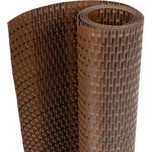 vidaXL - Balkonscherm - 500x80 - cm - poly - rattan - bruin - en - zwart